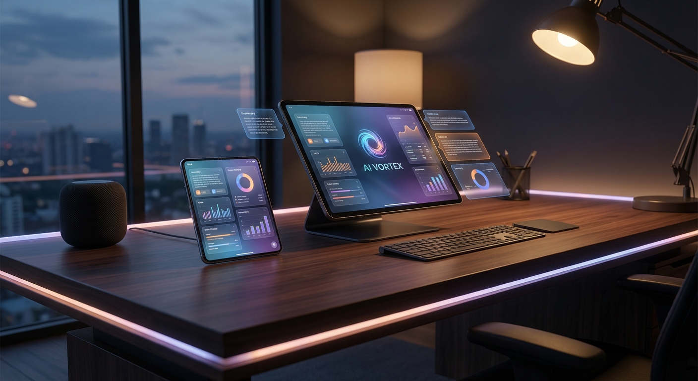 AI Vortex multimodal assistant analyzing documents, charts, and photos